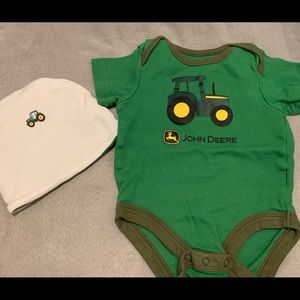 John Deere onsie and hat